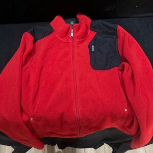 Red and Black Fleece Jacket-Ralph Lauren-size large-#491